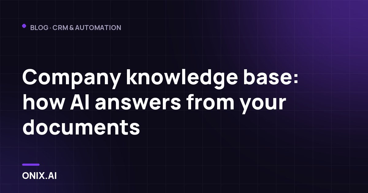Company knowledge base: how AI answers from your documents